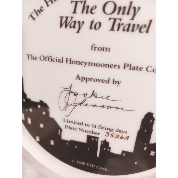 JACKIE GLEASON Hamilton Collection The Only way to Travel Hamilton Plate 3526A - Picture 3 of 12